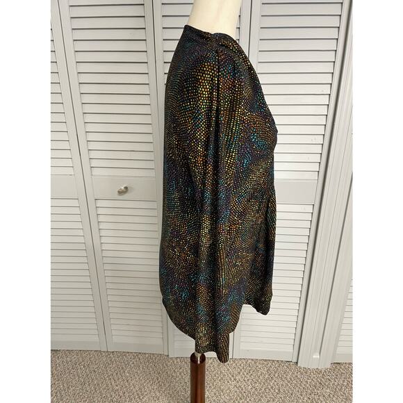 Rafaella multicolor dot long sleeve blouse shirt women's size small - Picture 5 of 5